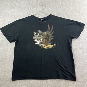 HARLEY DAVIDSON T-Shirt Men's 4XL Eahle OK Oklahoma Edmond Biker Western Big